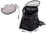Transportryggsäck hund/katt nylon svart 33x30x25 cm max 10 kg