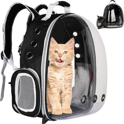 Transportväska för hund/katt 41x35x24 cm max 10 kg plexiglasfront