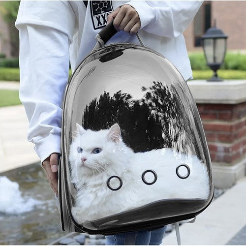 Transportväska för hund/katt 41x35x24 cm max 10 kg plexiglasfront