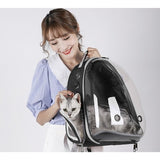 Transportväska för hund/katt 41x35x24 cm max 10 kg plexiglasfront