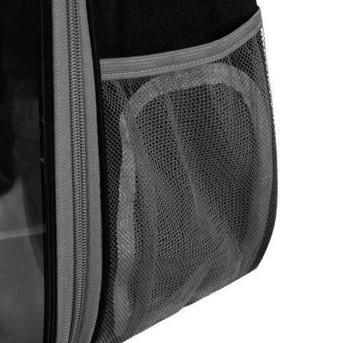 Transportväska för hund/katt 41x35x24 cm max 10 kg plexiglasfront