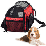 Transportväska hund/katt 41x23x27 cm med insats, röd