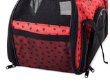 Transportväska hund/katt 41x23x27 cm med insats, röd