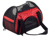 Transportväska hund/katt 41x23x27 cm med insats, röd