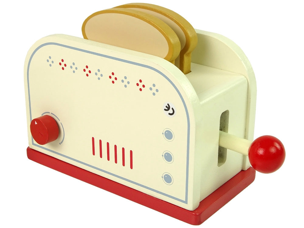 Träbrödrost leksak med tillbehör 5 delar, från 3 år