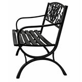 Trädgårdsbänk i metall 2-sits 127x60x85 cm max 220 kg