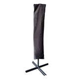 Trädgårdsparaply 290 cm svart med vev, lutning/höjdjustering, hölje