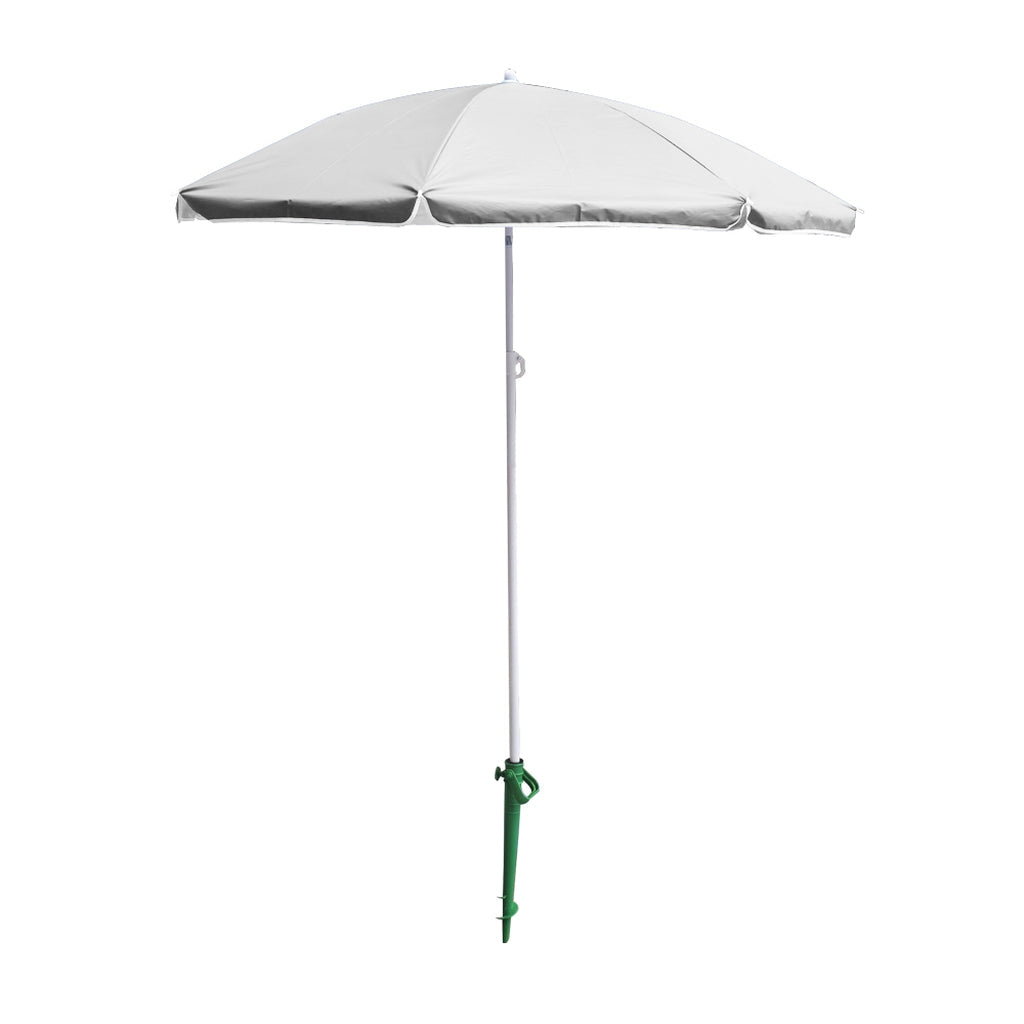 Trädgårdsparasol 150 cm UPF 50+ silverbelagd insida hopfällbar