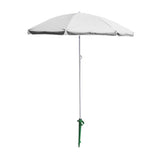 Trädgårdsparasol 150 cm UPF 50+ silverbelagd insida hopfällbar