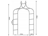 Trädgårdspergola båge växtstöd pulverlackerat stål mörkgrön 265 cm