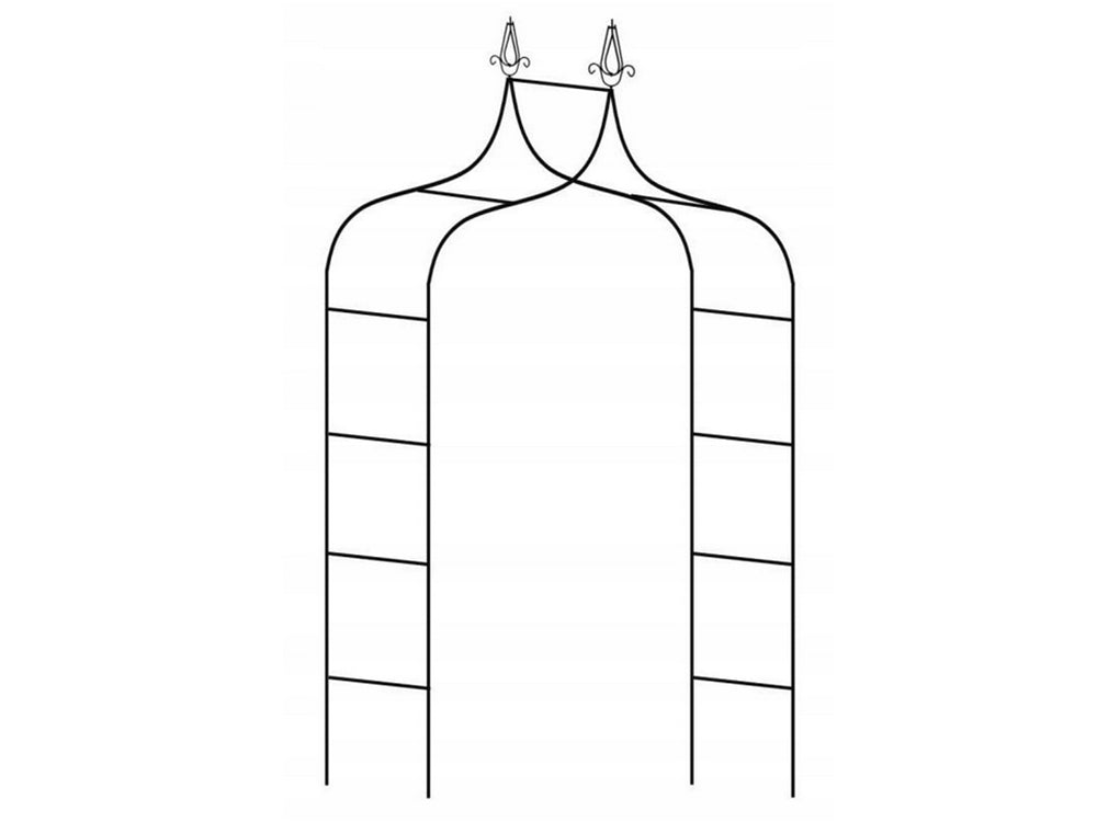 Trädgårdspergola båge växtstöd pulverlackerat stål mörkgrön 265 cm