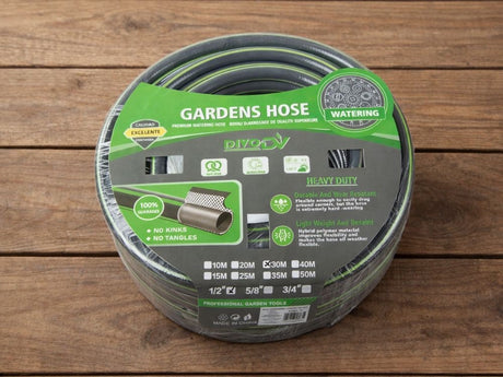 Trädgårdsslang 1/2 tum 30 m 3-lagers PVC/gummi UV-resistent