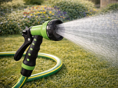 Trädgårdsslang 1/2 tum 30 m med spraypistol 7 lägen + 3 kopplingar