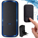 Trådlös dörrklocka IP68 batterifri knapp 130 m 38 melodier