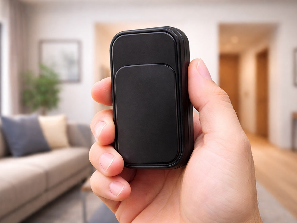 Trådlös dörrklocka IP68 batterifri knapp 130 m 38 melodier
