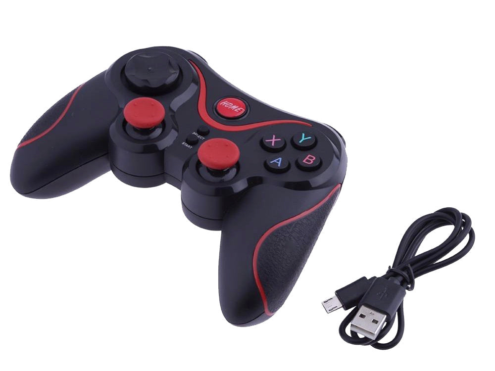 Trådlös gamepad Bluetooth med mobilhållare för iOS/Android/PC svart