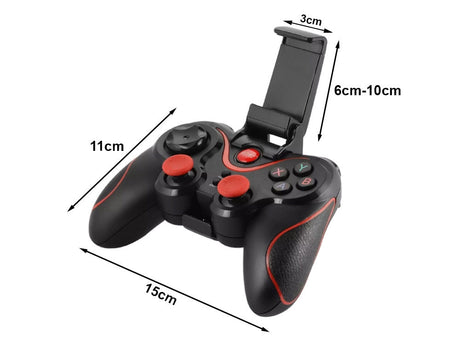 Trådlös gamepad Bluetooth med mobilhållare för iOS/Android/PC svart