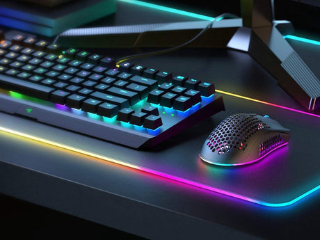 Trådlös gamingmus 2,4 GHz RGB optisk 800–1600 DPI uppladdningsbar