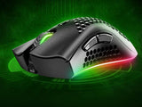 Trådlös gamingmus 2,4 GHz RGB optisk 800–1600 DPI uppladdningsbar