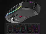 Trådlös gamingmus 2,4 GHz RGB optisk 800–1600 DPI uppladdningsbar