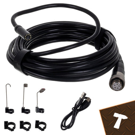 Trådlös inspektionskamera Full HD 5 m styv kabel IP67 4,2" IPS