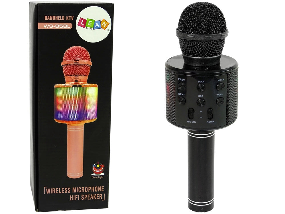 Trådlös karaoke-mikrofon Bluetooth med högtalare och LED, 5W