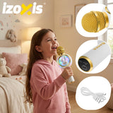 Trådlös karaoke mikrofon för barn Bluetooth 5.1 5W LED vit