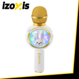 Trådlös karaoke mikrofon för barn Bluetooth 5.1 5W LED vit