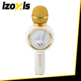 Trådlös karaoke mikrofon för barn Bluetooth 5.1 5W LED vit