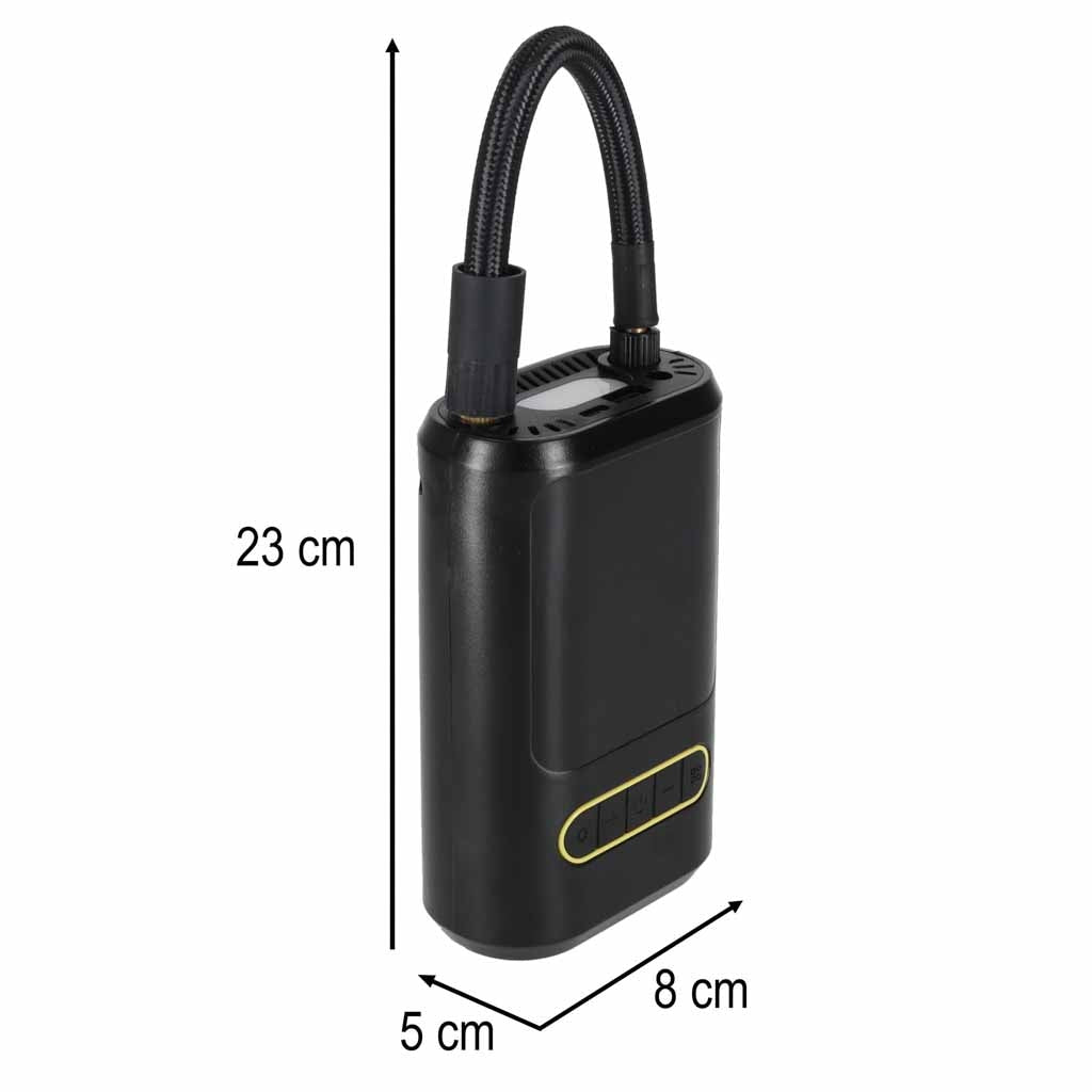 Trådlös minikompressor 150 PSI med digital display, powerbank USB-C