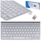 Trådlöst tangentbord 2.4GHz USB silver för Smart TV/PC/Mac/Android