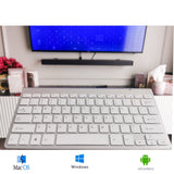 Trådlöst tangentbord 2.4GHz USB silver för Smart TV/PC/Mac/Android