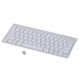 Trådlöst tangentbord 2.4GHz USB silver för Smart TV/PC/Mac/Android
