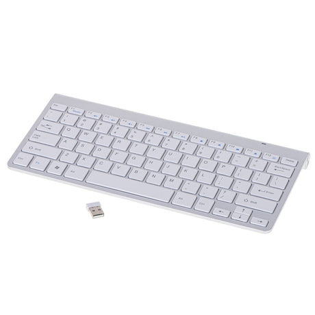 Trådlöst tangentbord 2.4GHz USB silver för Smart TV/PC/Mac/Android