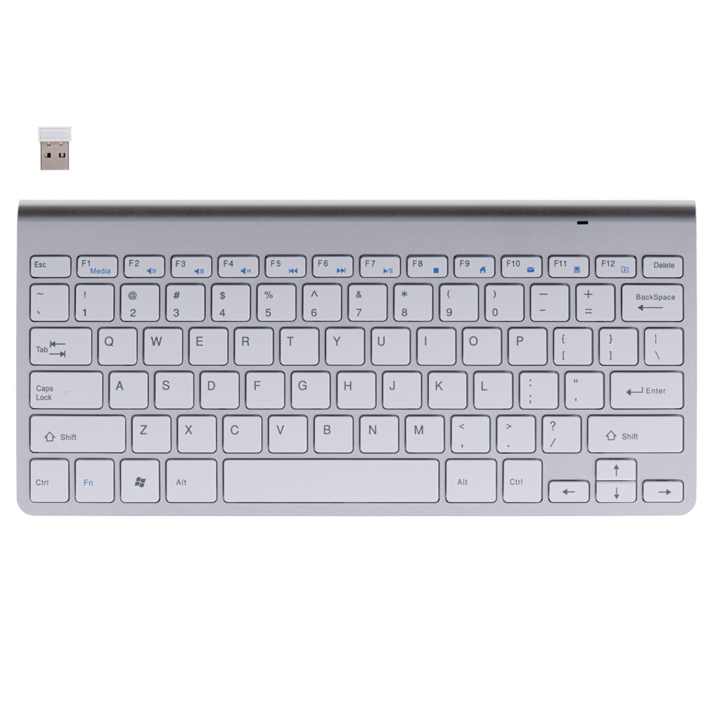 Trådlöst tangentbord 2.4GHz USB silver för Smart TV/PC/Mac/Android