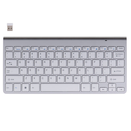 Trådlöst tangentbord 2.4GHz USB silver för Smart TV/PC/Mac/Android