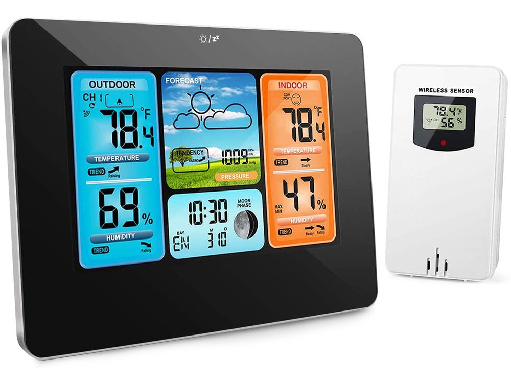 Trådlös väderstation med extern sensor LCD termometer/hygrometer