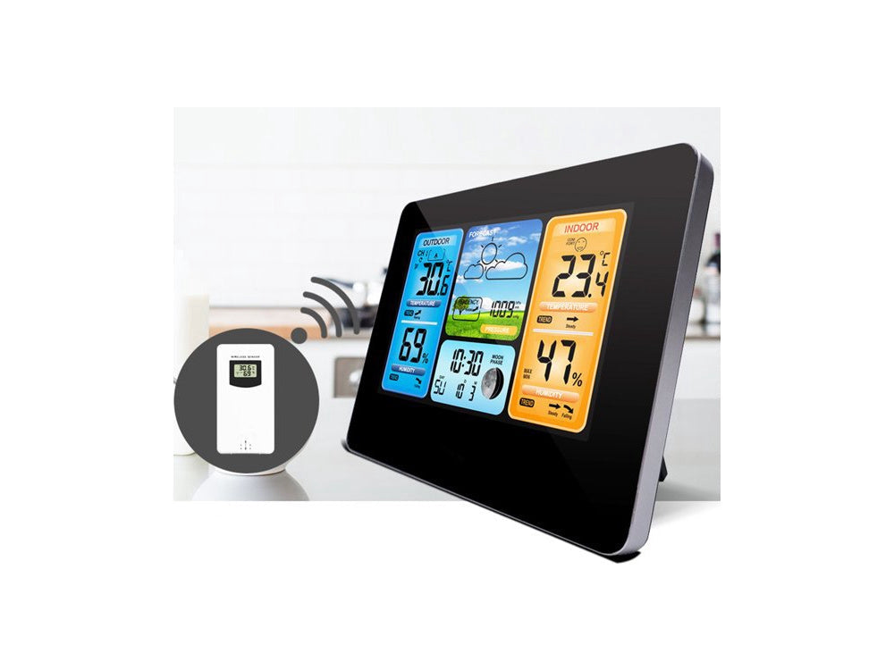 Trådlös väderstation med extern sensor LCD termometer/hygrometer