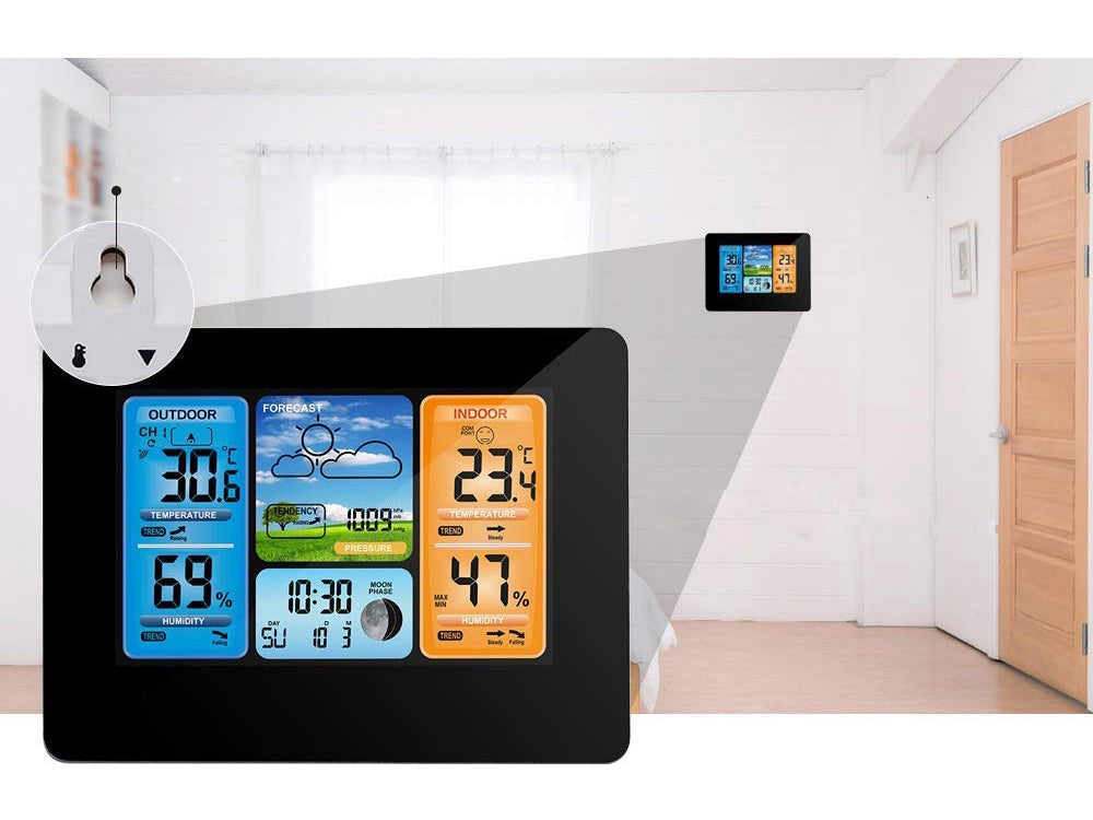 Trådlös väderstation med extern sensor LCD termometer/hygrometer