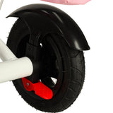 Tre-hjulig barnvagn/cykel 3-i-1 rosa 1-6 år roterbart säte
