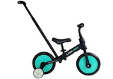 Trehjuling barn 3+ 3-i-1 med avtagbara hjul/pedaler svart/mint
