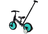 Trehjuling barn 3+ 3-i-1 med avtagbara hjul/pedaler svart/mint