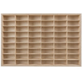 Trähylla för leksaksbilar 54 fack plywood furu 60x40 cm