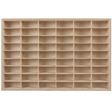 Trähylla för leksaksbilar 54 fack plywood furu 60x40 cm