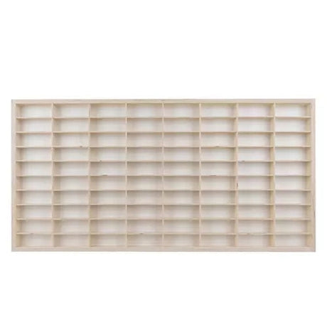Trähylla för leksaksbilar 80 fack plywood furu 78,5x40 cm