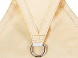 Triangulärt solsegel 3x3x3 m polyester vattenavvisande UV-skydd beige