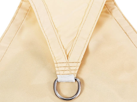 Triangulärt solsegel 3x3x3 m polyester vattenavvisande UV-skydd beige