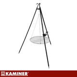 Tripod grill över öppen eld 70 cm galler, höjdjusterbar, rostfri