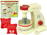 Träleksak köksmixer set med skål och tillbehör, CE, 3+ år