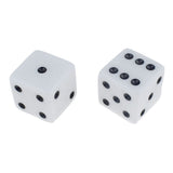 Tärningar vita plast 100-pack, standard 1-6